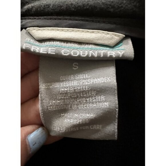 Free Country Womens Black Full Zip Jack Fleece Lining Hidden Pocket Size Small - Picture 9 of 14